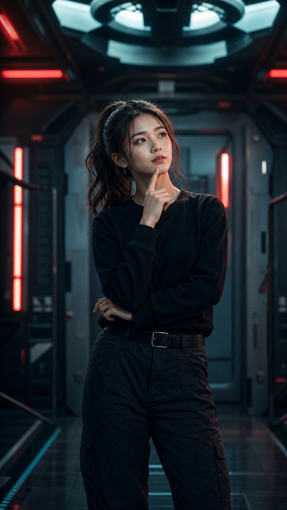 Portrait in a futuristic space